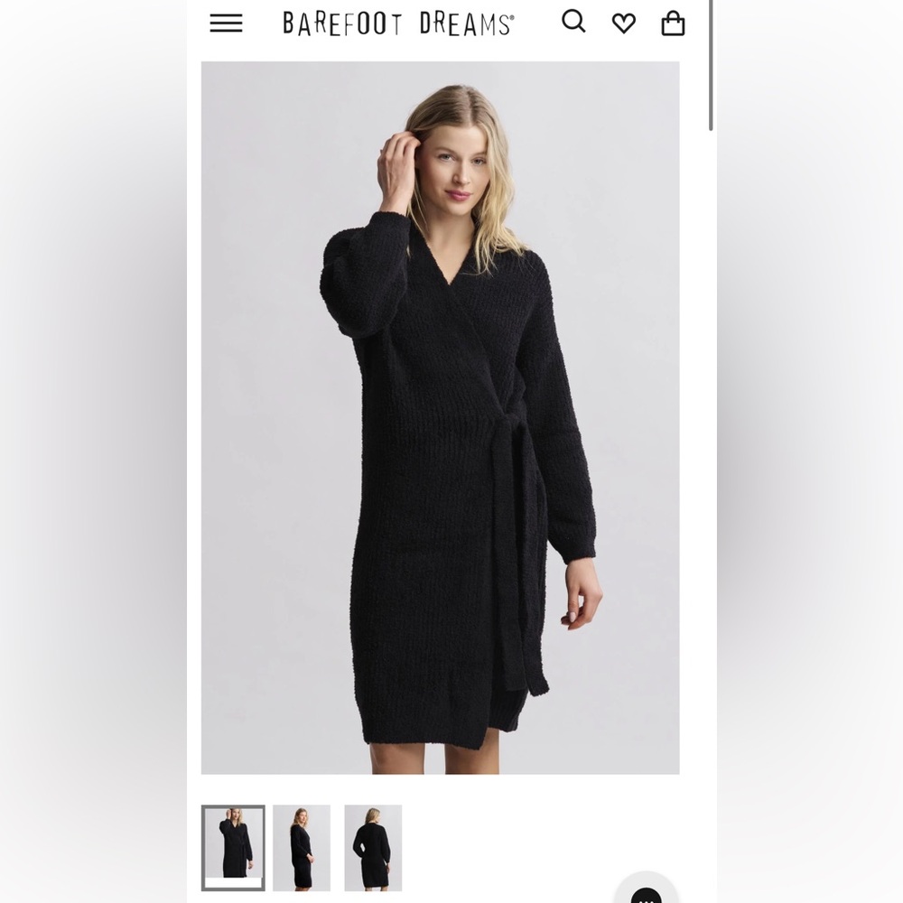 Barefoot Dreams Black Cozy Robe